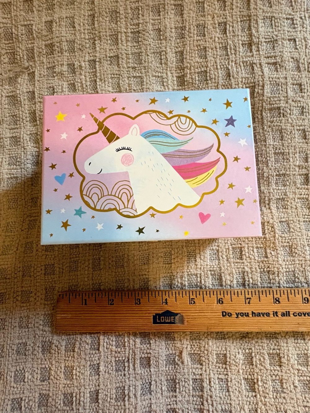 Music jewelry box Unicorn Wall Art Panel - Pastel Pink & Blue